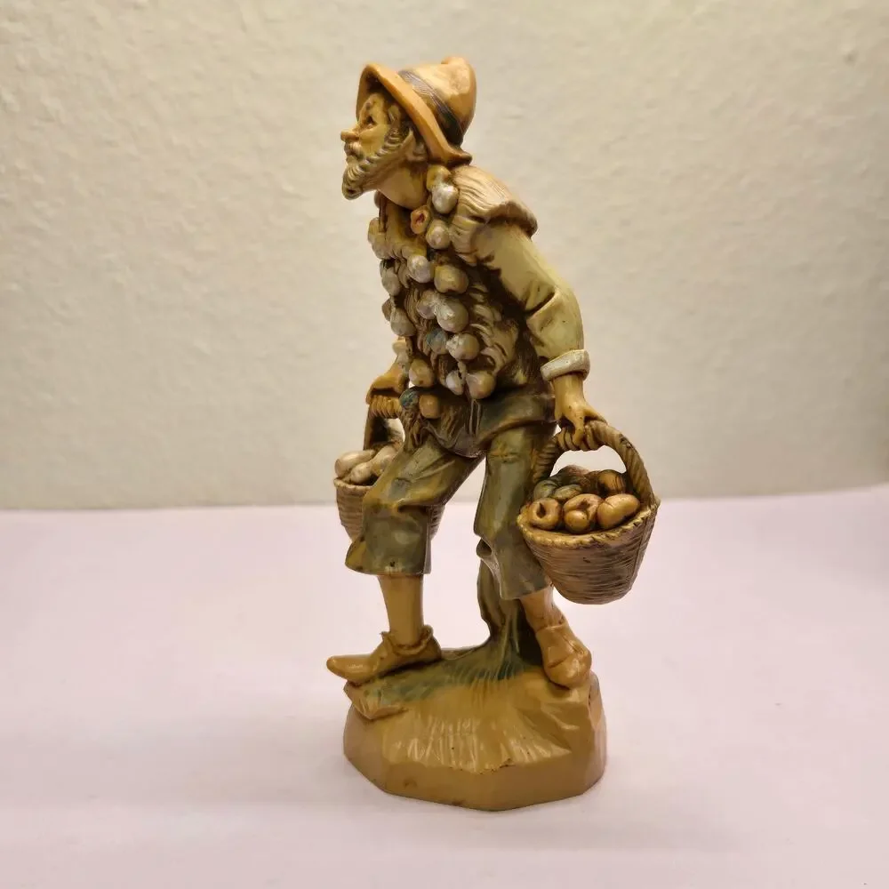 Vintage Fontanini Depose Italy Peasant Market Vendor Figurine Nativity Villager